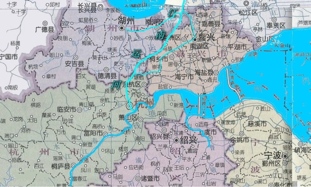 江南运河干流走向