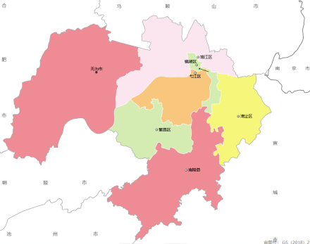芜湖市行政区划图