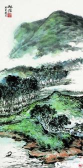翠峰小村图
