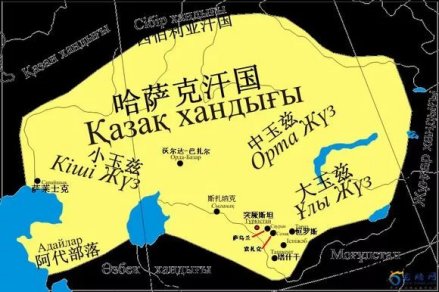 历史上哈萨克汗国的版图