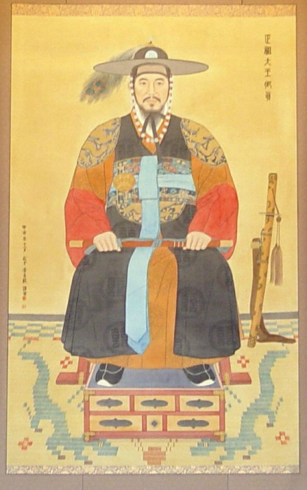 正祖李祘军服像（韩国现代画家李吉范绘）