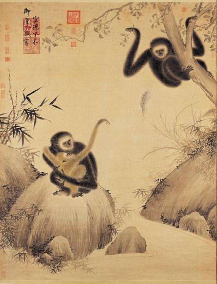 《戏猿图》