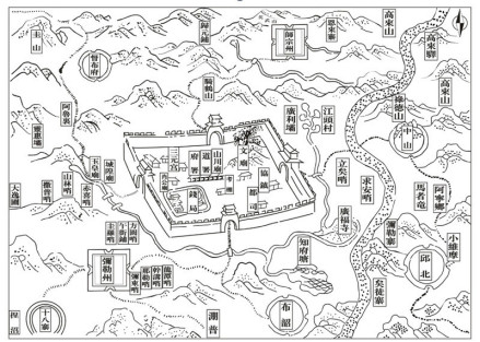 广西府城池形势