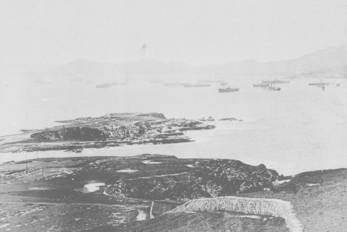 1895年2月21日，威海卫刘公岛俯瞰。