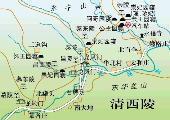 慕陵在清西陵的地理位置