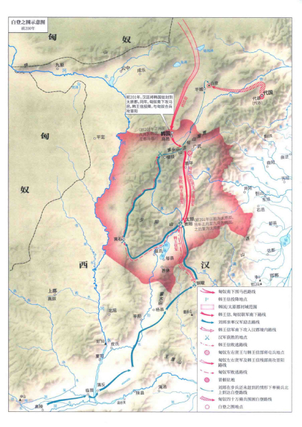 白登之围示意图 