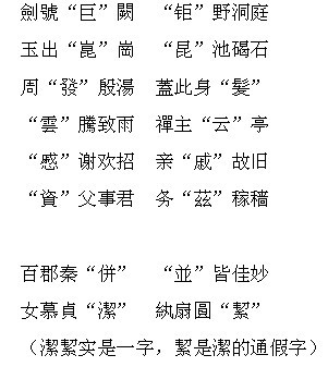 图片形式标注重复字