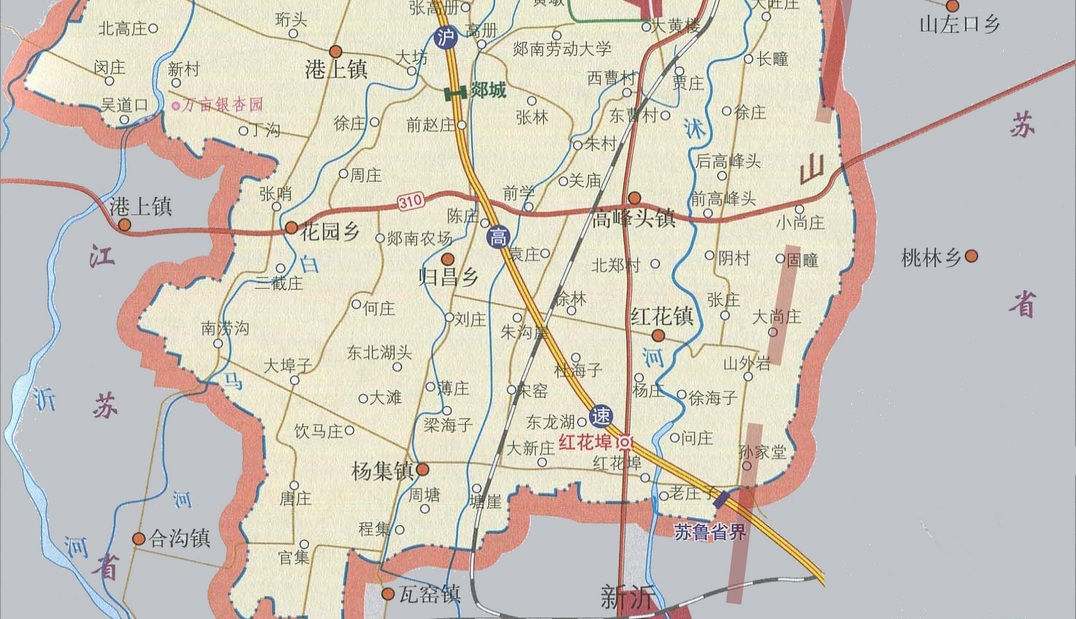 马陵山在郯城县的位置