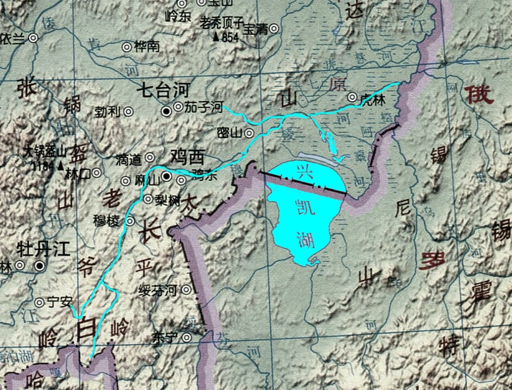 穆棱河位置及水系图