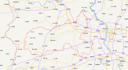 宁乡市位置示意