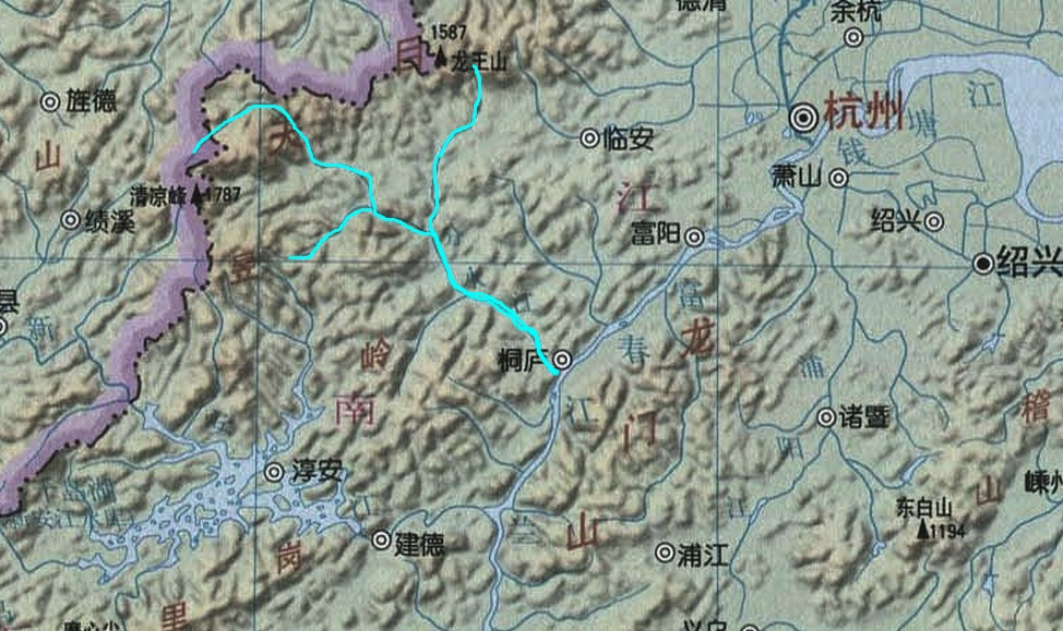 分水江河道走向