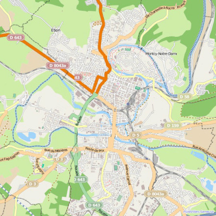 沙梅市区地图