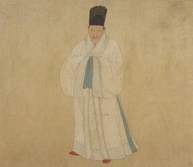《陆文定公像册》中的陆树声（戴忠静冠、着道服）