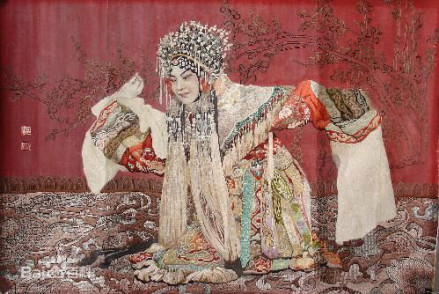 沈绣作品《贵妃醉酒》