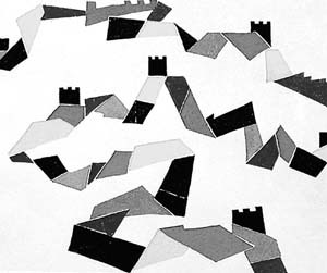长城(套色版画)1985年