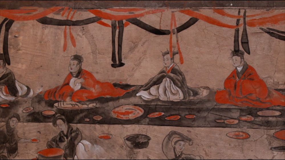 百戏图宴饮图（局部）