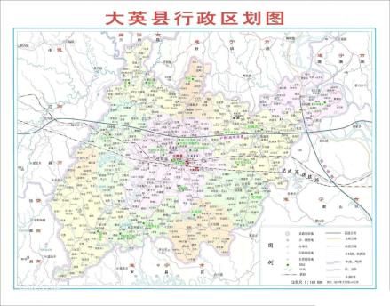 大英县行政区划图
