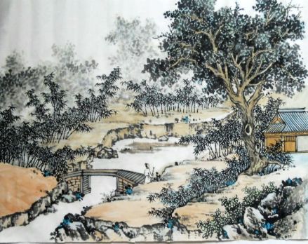 仿沈周山水册页