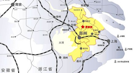 苏州市渭塘镇区位图