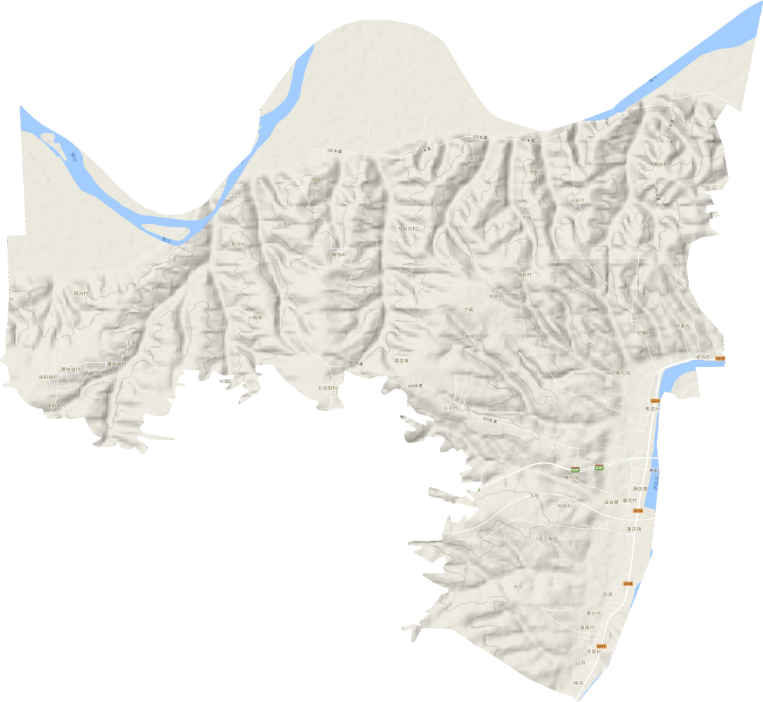 康店镇地形图