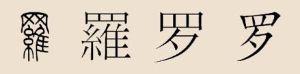 “罗”的字体演变