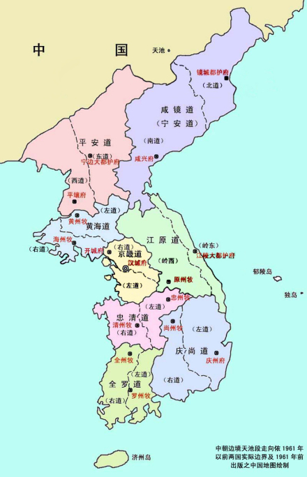 朝鲜八道示意图