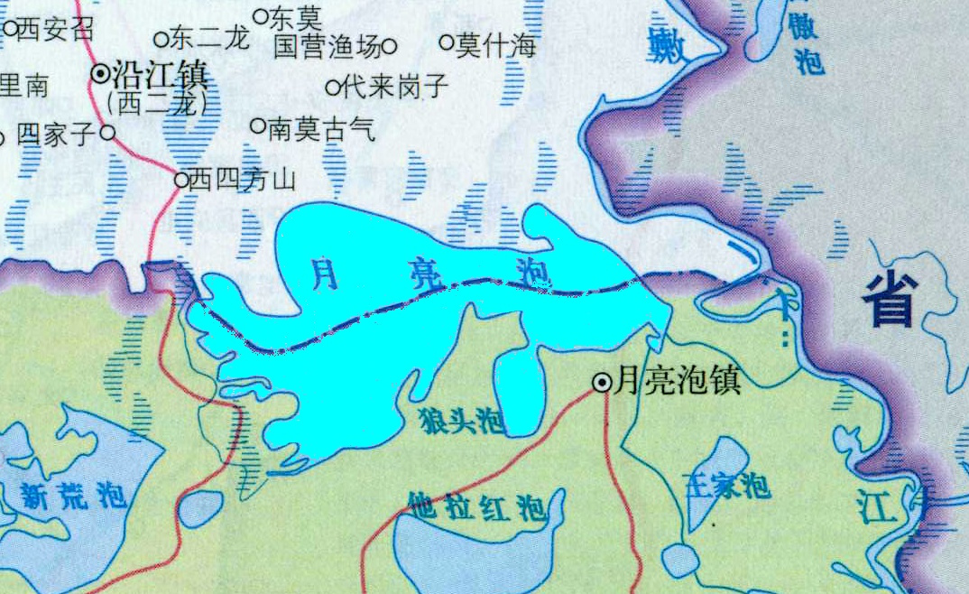 月亮泡的境域及水系
