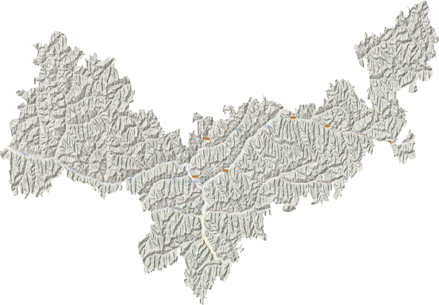 吴起街道地形图