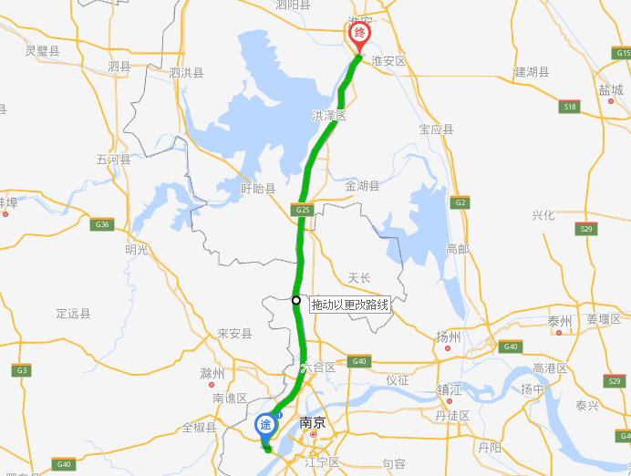宁淮高速公路路线图