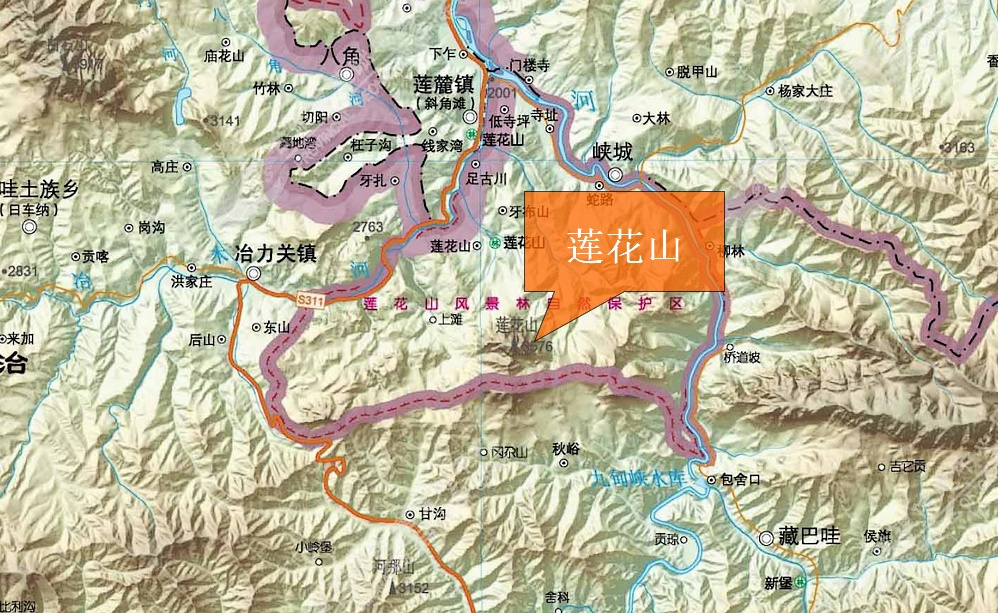 莲花山位置及地貌环境