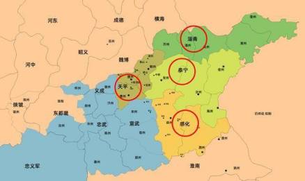 唐末山东藩镇形势图