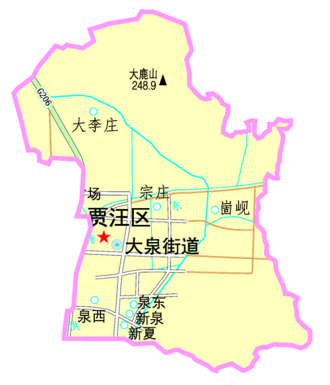 大泉街道政区图