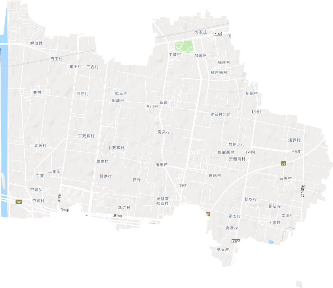 新筑街道地形图
