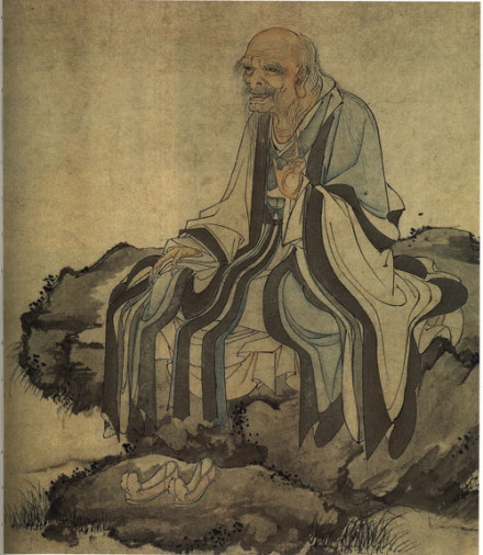 老子坐姿画像 