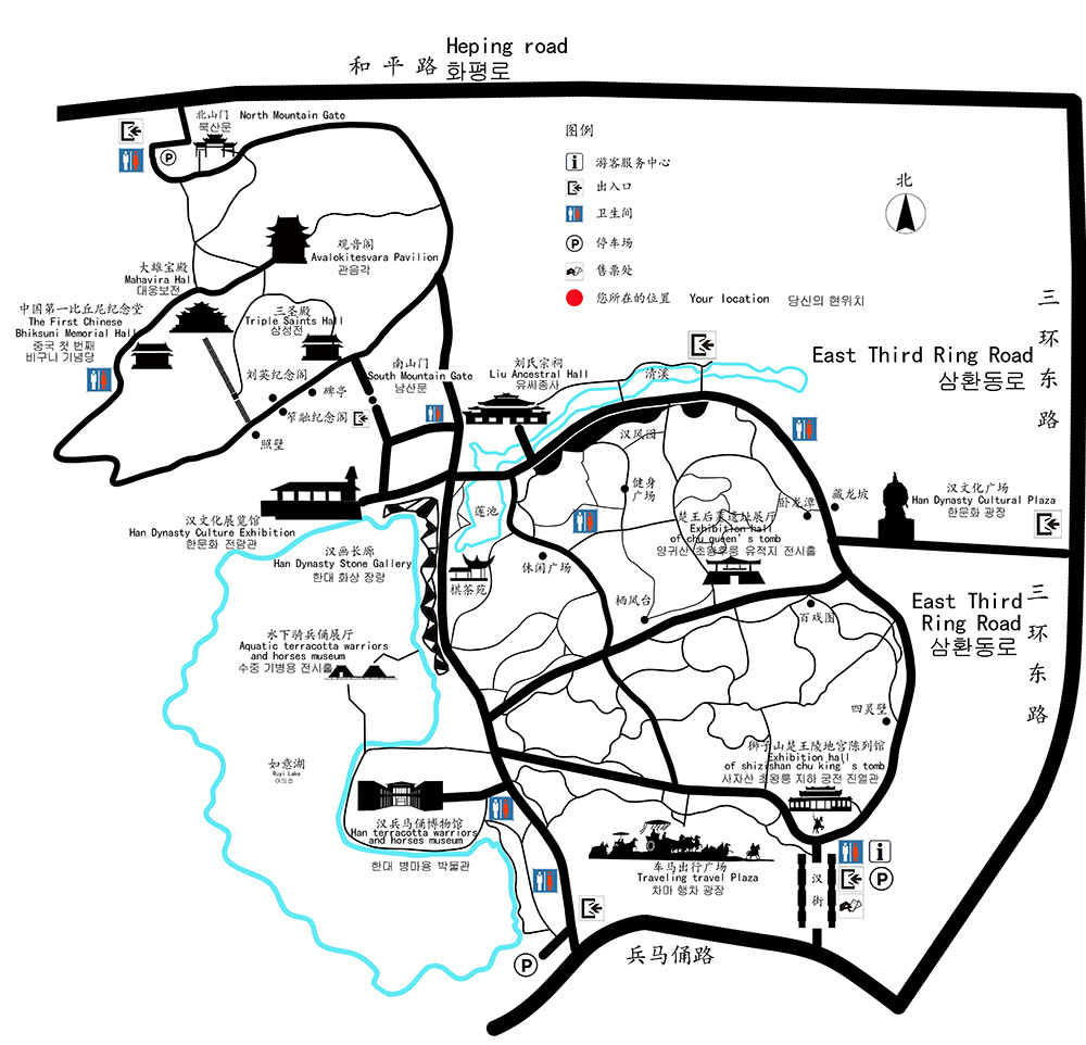 徐州汉文化景区内部地图