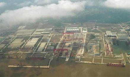江南机器制造总局长兴岛新址空中俯视图