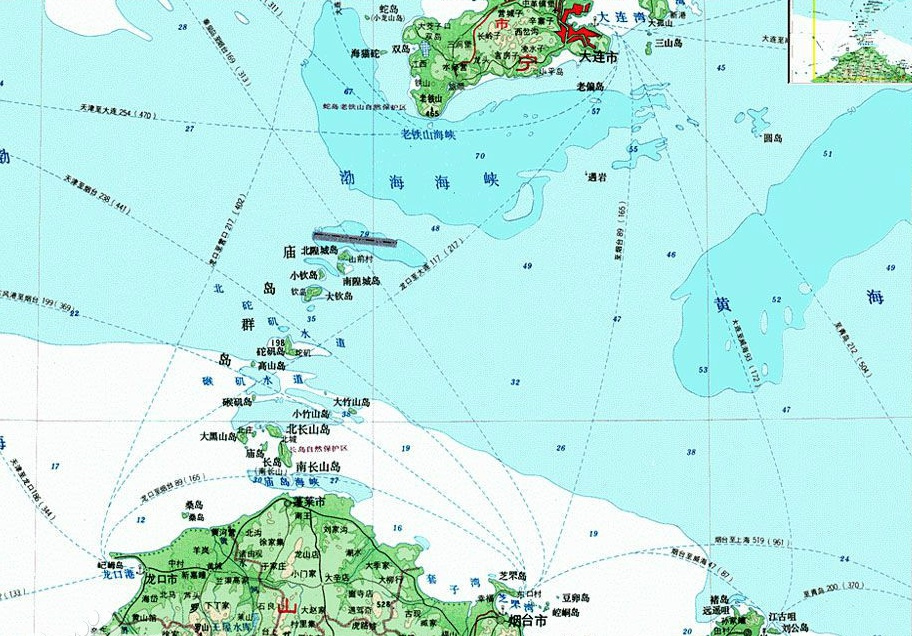 渤海海峡航道及航线