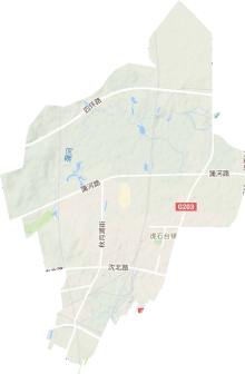 虎石台街道地形图