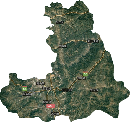 平定县卫星地图