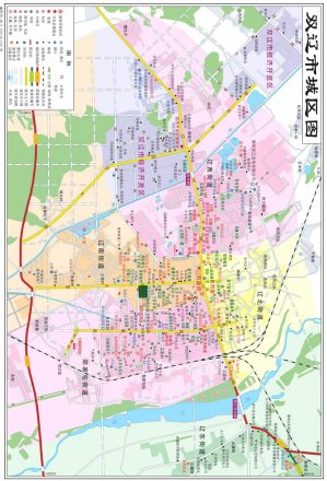  双辽市城区图