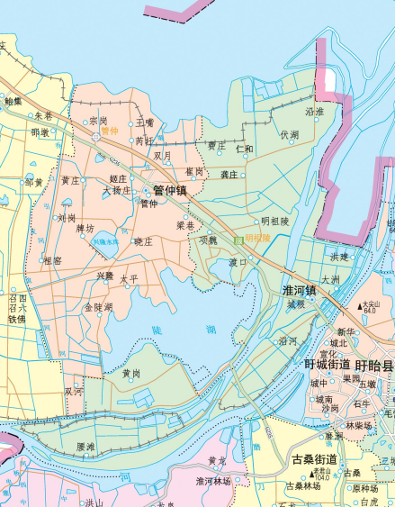 淮河镇政区图