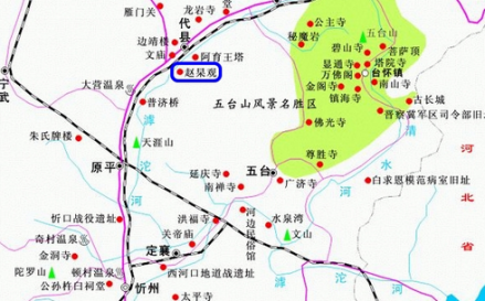 赵杲观方位示意图