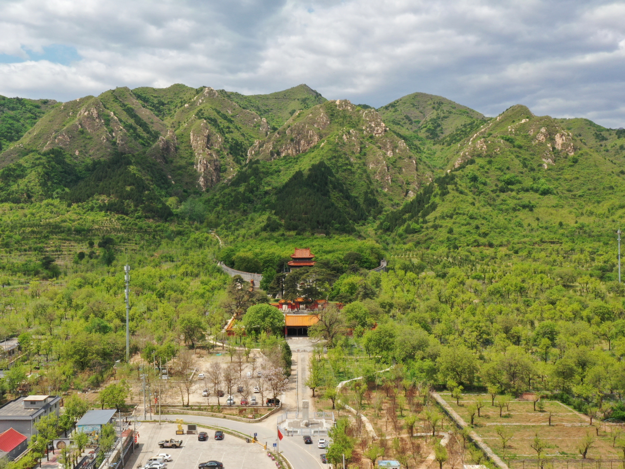 明康陵航拍全景图