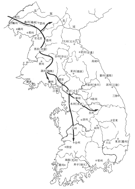 第四次蒙丽战争形势图 