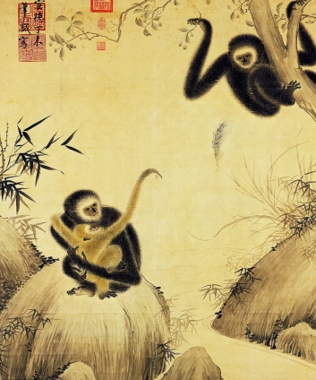 明宣宗画作《猿戏图》