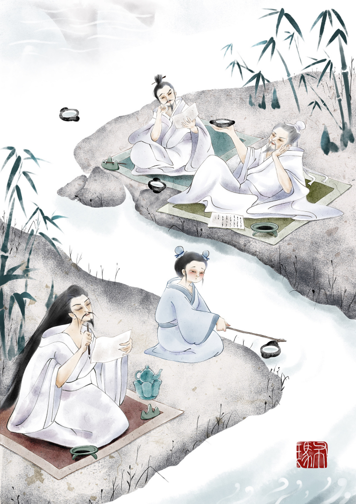 曲水流觞图