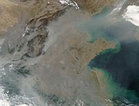 空气污染被认为和大量燃煤有关 空气污染被认为和大量燃煤有关
