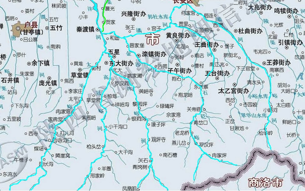 沣河水系图