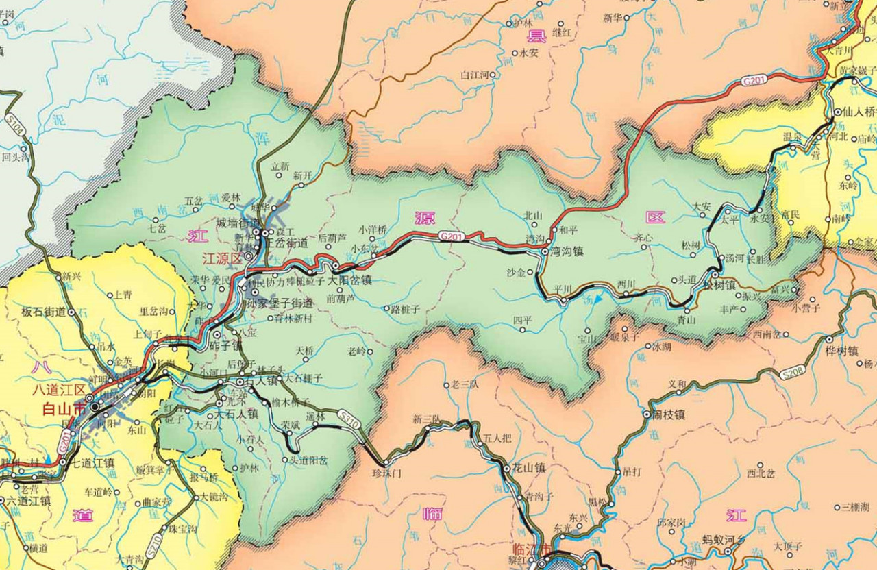 江源区地图
