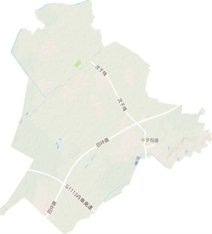 平罗街道地形图